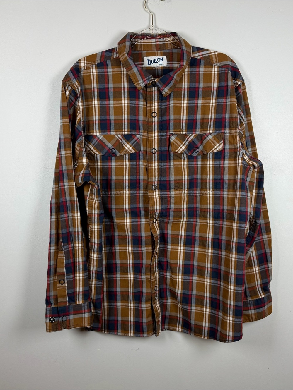 Duluth Men's Oysterous Standard Fit Flannel Shirt XL Plaid Snap Button Untucked